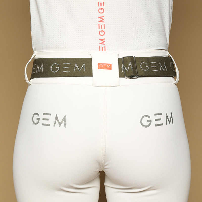 Ceinture équitation Zaza GEM kaki