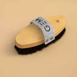 Brosse douce cheval GEM silver argent - Le Paturon