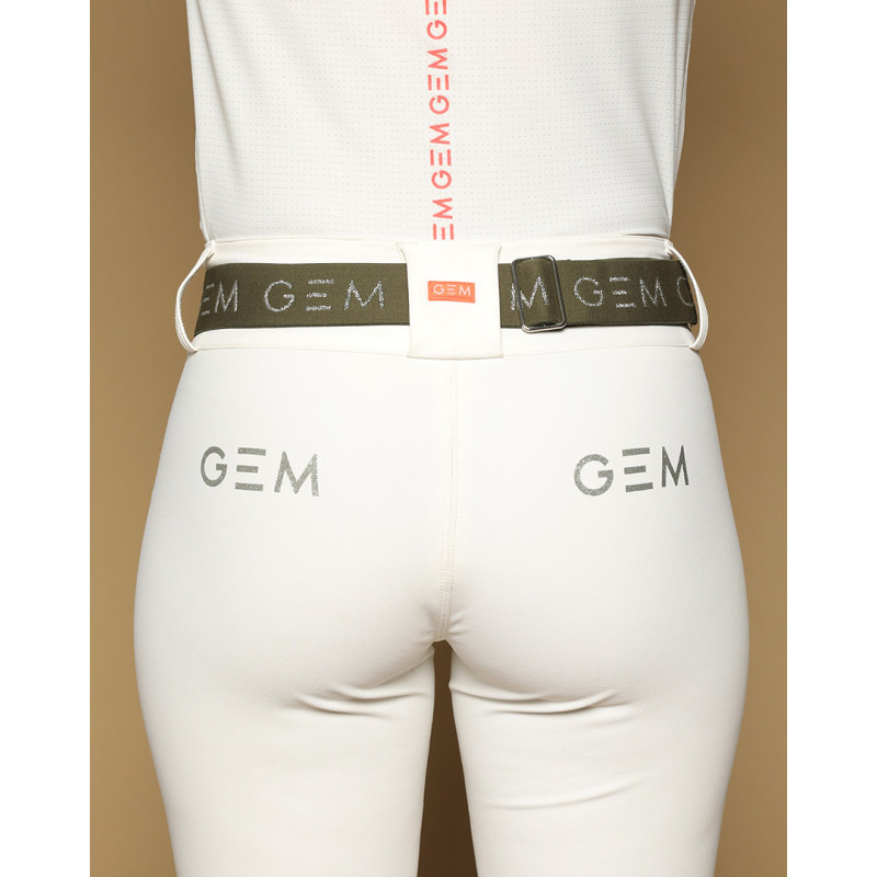 Pantalon équitation femme Cooper taille haute GEM blanc - Le Paturon