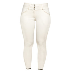 Pantalon équitation femme Cooper taille haute GEM blanc - Le Paturon