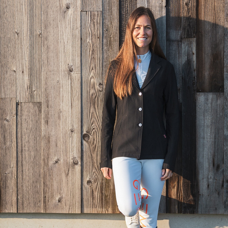 Veste de concours équitation femme Mesh GEM noir - Le Paturon