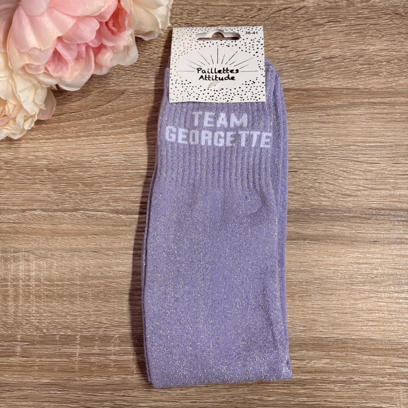 Chaussettes équitation paillettes Team georgette Paillettes Attitude - Le Paturon
