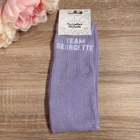 Chaussettes équitation paillettes Team georgette Paillettes Attitude - Le Paturon