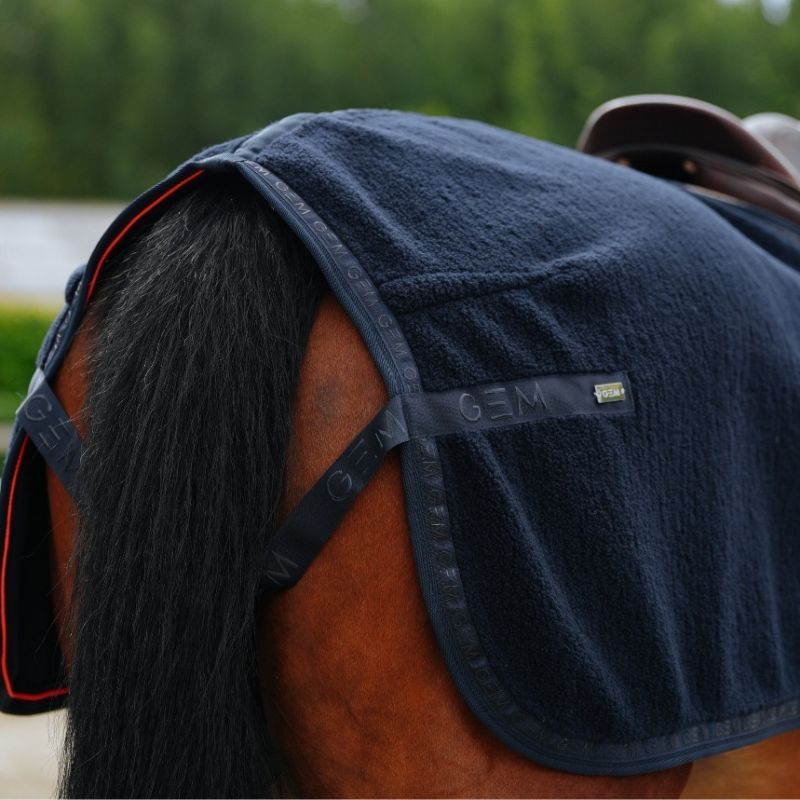 Couvre-reins cheval Tao GEM bleu marine