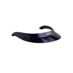 Visière Large casque équitation Naca bleu brillant logo rosé - Le Paturon