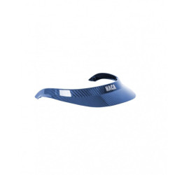 Visière M Carbone casque équitation Naca bleu brillant logo argent - Le Paturon