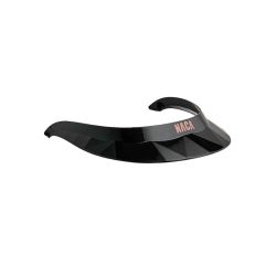Visière Large casque équitation Naca noir brillant logo rosé - Le Paturon