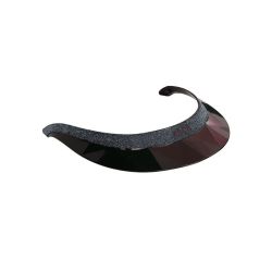 Visière Large Glow Up casque équitation Naca prune crystal fabric gris - Le Paturon
