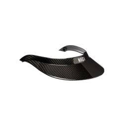 Visière XL Carbone casque équitation Naca noir brillant logo argent - Le Paturon