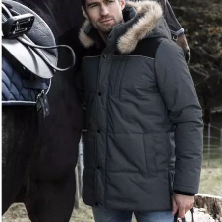 Doudoune équitation capuche amovible Homme Horseware - Le paturon