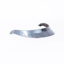 Visière Small casque équitation Naca gris brillant logo noir - Le Paturon