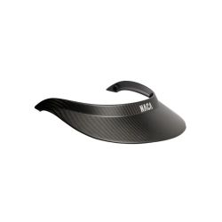 Visière XL Carbone casque équitation Naca noir mat logo argent - Le Paturon