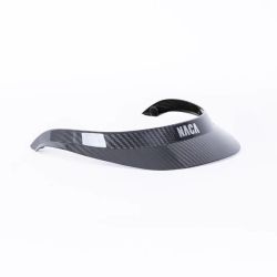 Visière M Carbone casque équitation Naca noir brillant logo argent - Le Paturon