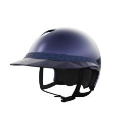 Pack casque équitation Comète S Glow Naca avec mousse et visière Large Glow Up - Le Paturon