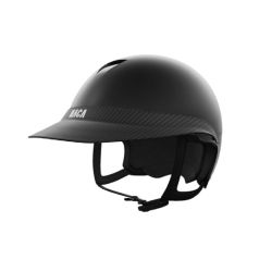 Pack casque équitation Comète S Mat Naca avec mousse et visière M Carbone - Le Paturon