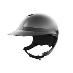 Pack casque équitation Comète XP Glow Naca avec mousse et visière M Carbone - Le Paturon