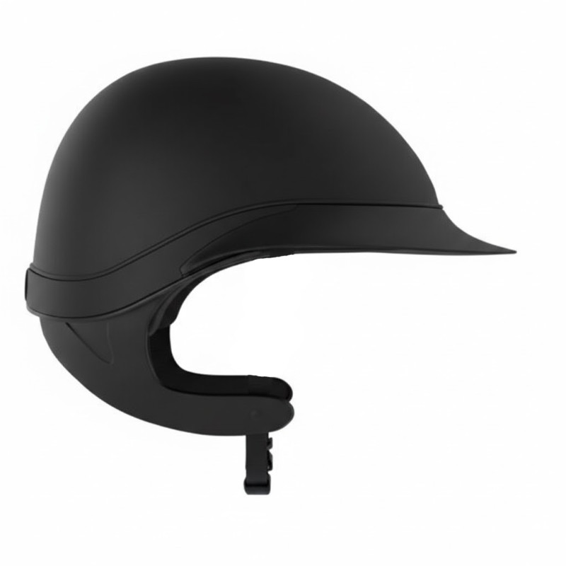 Casque équitation Evo Global TLS noir mat visière moyenne GPA bandeau noir