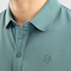 Polo équitation homme Oscar Harcour vert paon - Le Paturon