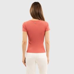T-shirt équitation femme Tarlala Harcour pamplemousse - Le Paturon