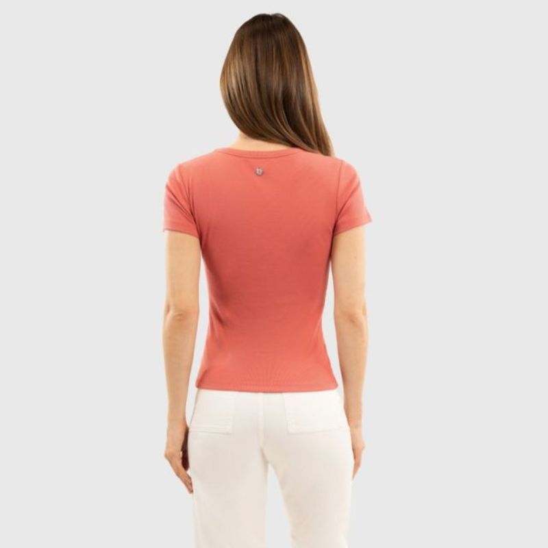 T-shirt équitation femme Tarlala Harcour pamplemousse - Le Paturon