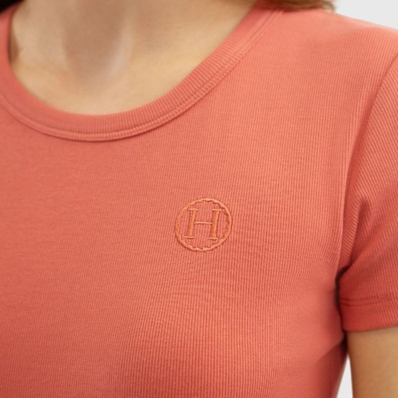 T-shirt équitation femme Tarlala Harcour pamplemousse - Le Paturon