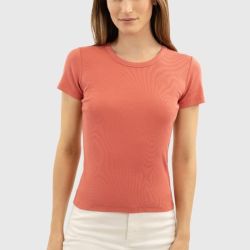 T-shirt équitation femme Tarlala Harcour pamplemousse - Le Paturon
