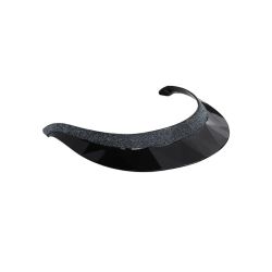 Visière Large Glow Up casque équitation Naca noir crystal fabric gris - Le Paturon