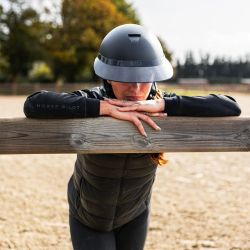Visière XL X-Ray casque équitation Naca noir - Le Paturon