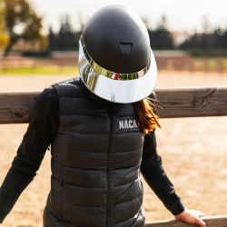 Visière XL X-Ray casque équitation Naca argent - Le Paturon