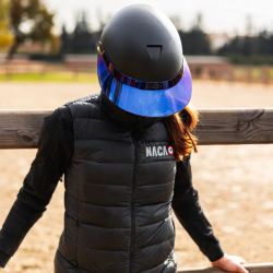Visière XL X-Ray casque équitation Naca bleu - Le Paturon