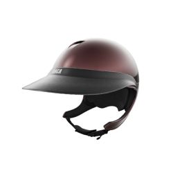 Pack casque équitation Comète XP Glow prune Naca avec mousse et visière XL Carbone - Le Paturon