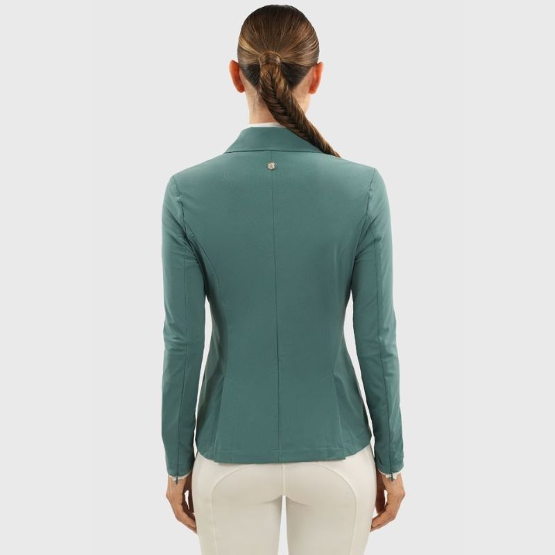 Veste de concours équitation femme Bess Harcour vert paon - Le Paturon