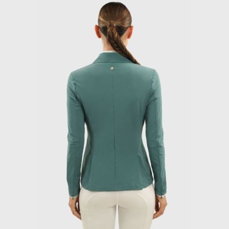 Veste de concours équitation femme Bess Harcour vert paon - Le Paturon
