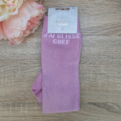 Chaussettes équitation paillettes J'ai glissé chef Paillettes Attitude - Le Paturon