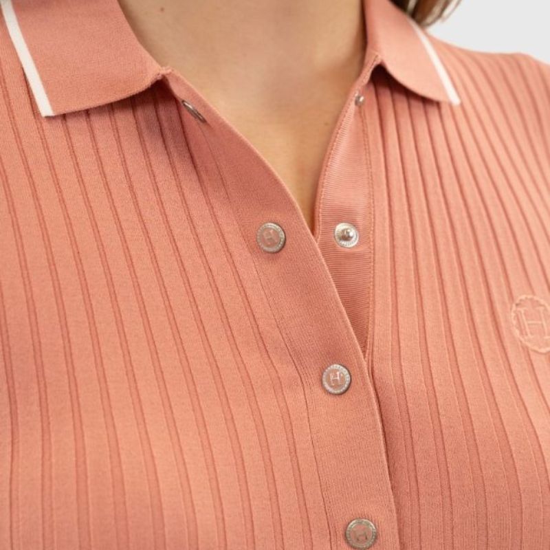 Polo équitation femme Bethanie Harcour rose - Le Paturon