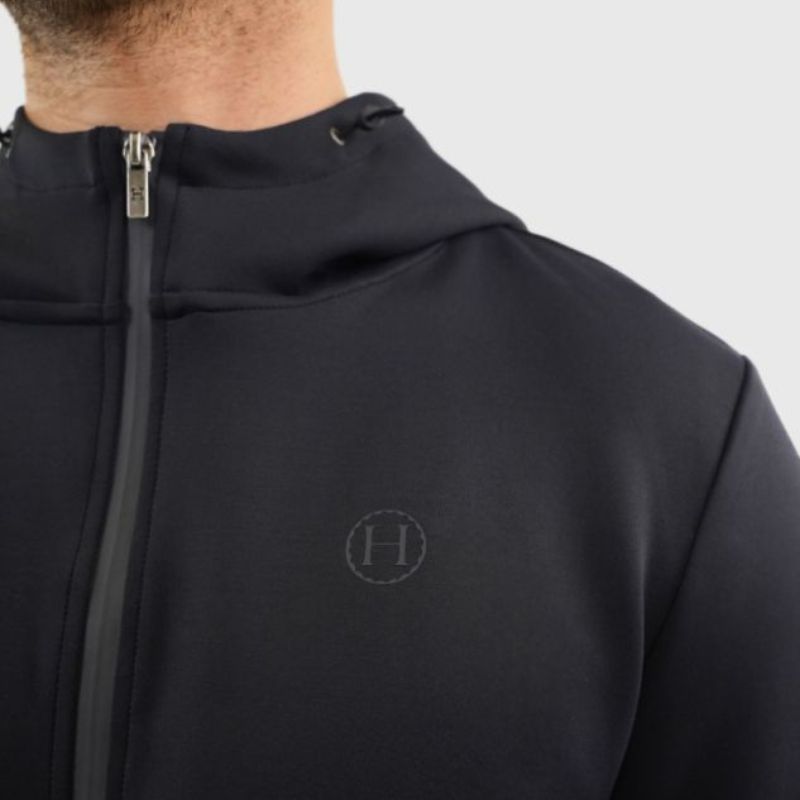 Sweat équitation homme zippé Bryss Harcour marine - Le Paturon