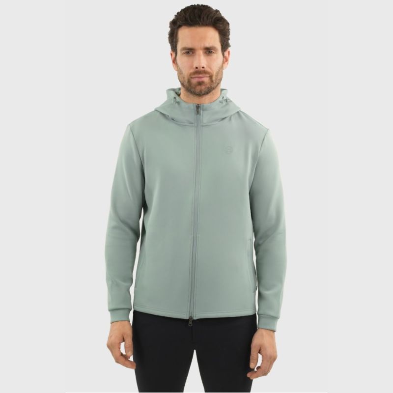 Sweat équitation homme zippé Bryss Harcour colibri - Le Paturon