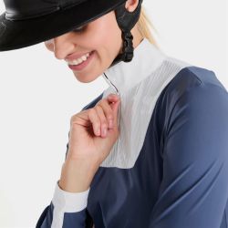 Chemise concours équitation femme Aeris Horse Pilot bleu - Le Paturon