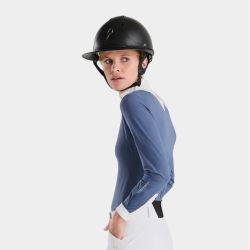 Chemise concours équitation femme Aeris Horse Pilot bleu - Le Paturon