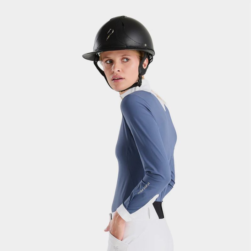 Chemise concours équitation femme Aeris Horse Pilot bleu - Le Paturon