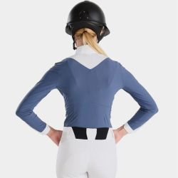 Chemise concours équitation femme Aeris Horse Pilot bleu - Le Paturon