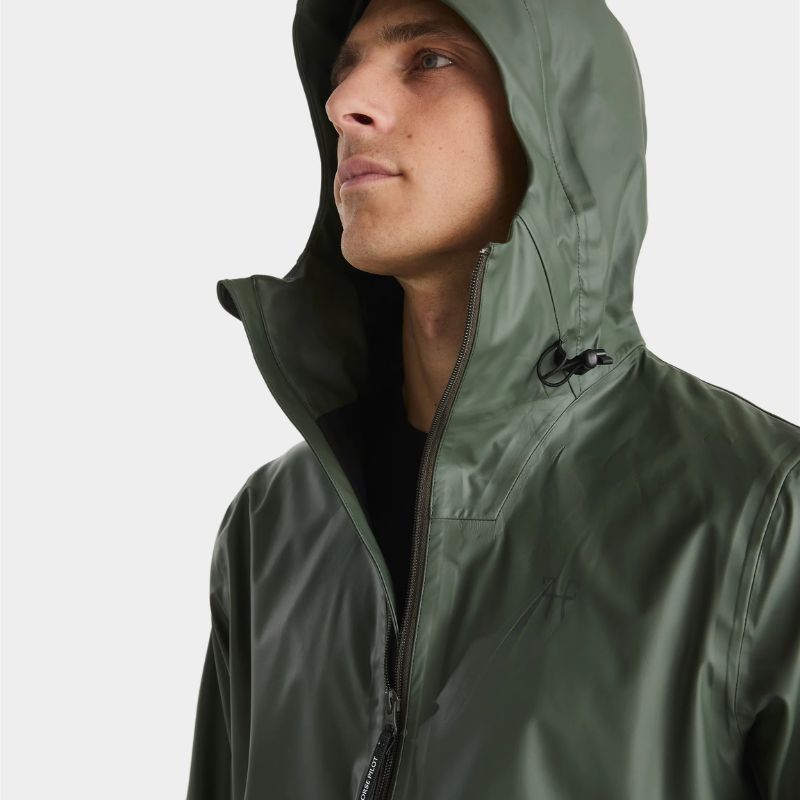Veste équitation imperméable homme Raintech Horse Pilot kaki - Le Paturon