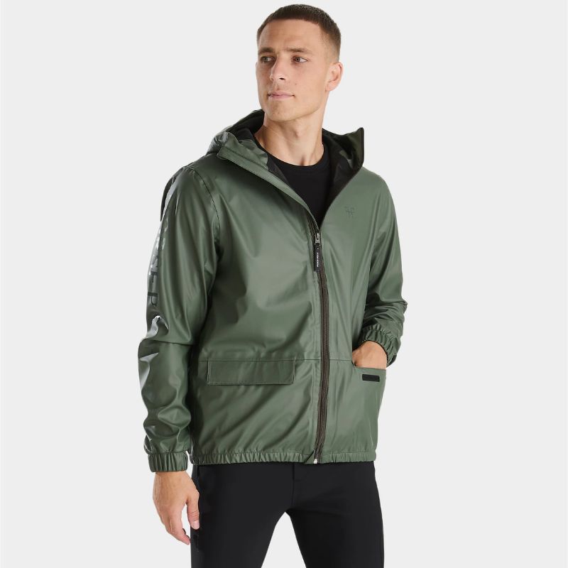 Veste équitation imperméable homme Raintech Horse Pilot kaki - Le Paturon