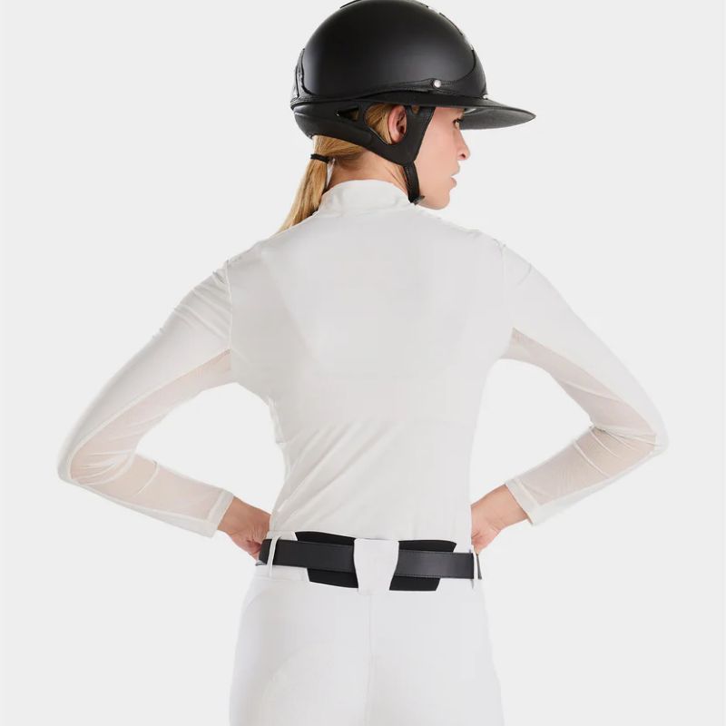 Chemisier concours équitation femme Flow Horse Pilot blanc - Le Paturon