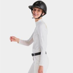 Chemisier concours équitation femme Flow Horse Pilot blanc - Le Paturon
