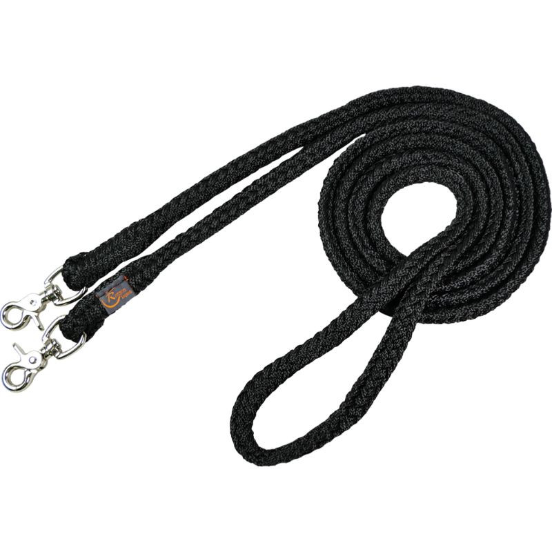 Rênes cheval fermées Polytresse ronde Ronzon Legend noir - Le Paturon