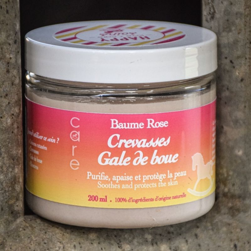 Baume Rose Crevasses et Gale de Boue Happy Crackers - Gale de boue cheval 200ml - Le Paturon