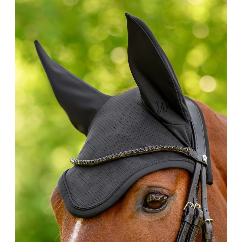 Bonnet anti-mouche cheval Performance Waldhausen noir - Le Paturon