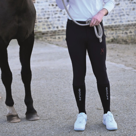 Chaussettes équitation anatomiques unisexe Aravolte noir blanc