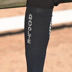 Chaussettes équitation anatomiques unisexe Aravolte noir blanc